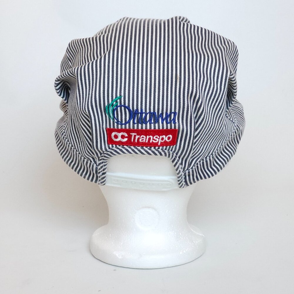 OTTAWA O-Train Hat OC Transpo Conductor Hat Hickory Stripe Embroidered - Picture 3 of 9